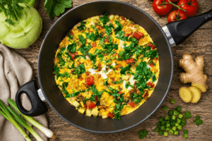Kohlrabi-Frittata – vielseitig, aromatisch & schnell gemacht