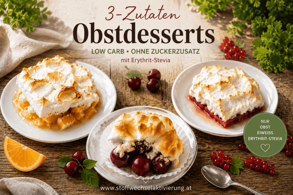 Obst mit Baiserhaube – eine feine kleine Nachspeise