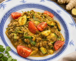 Sonnenblumenhack-Curry – vegane Eiweißquelle mal anders