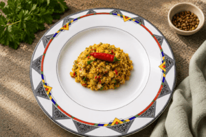 Fisch-Lupisotto – das etwas andere Risotto mit Lupinenschrot